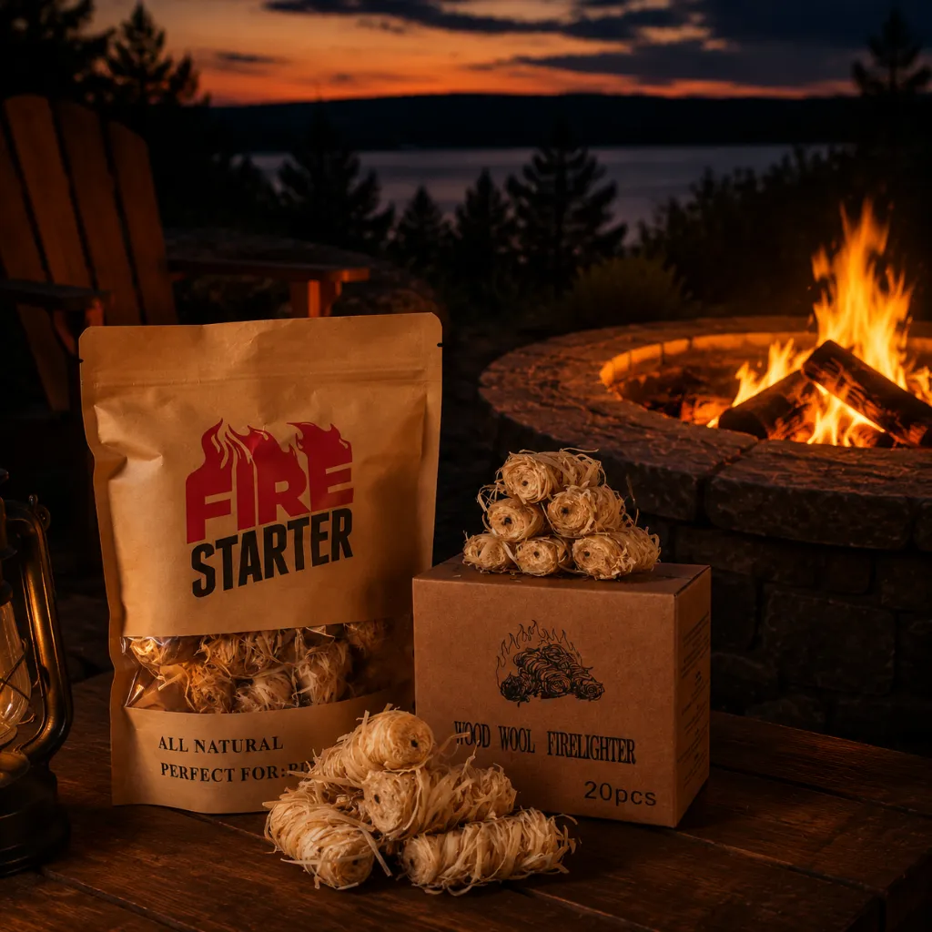 Fire pit wood fire starters