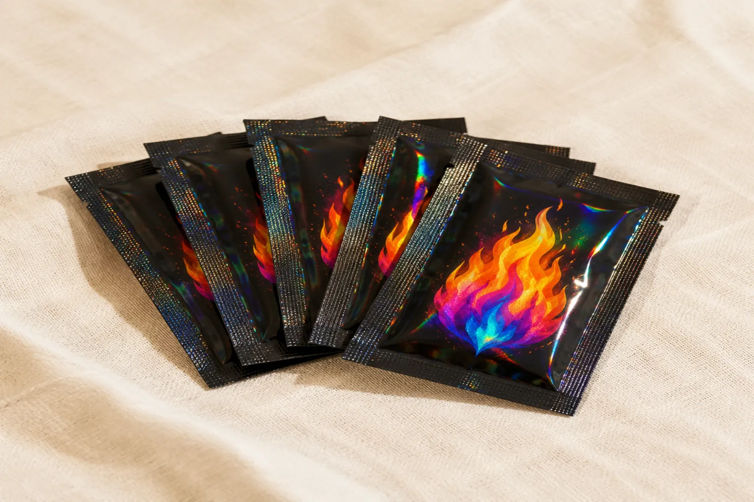 Magic fire powder sachet packaging