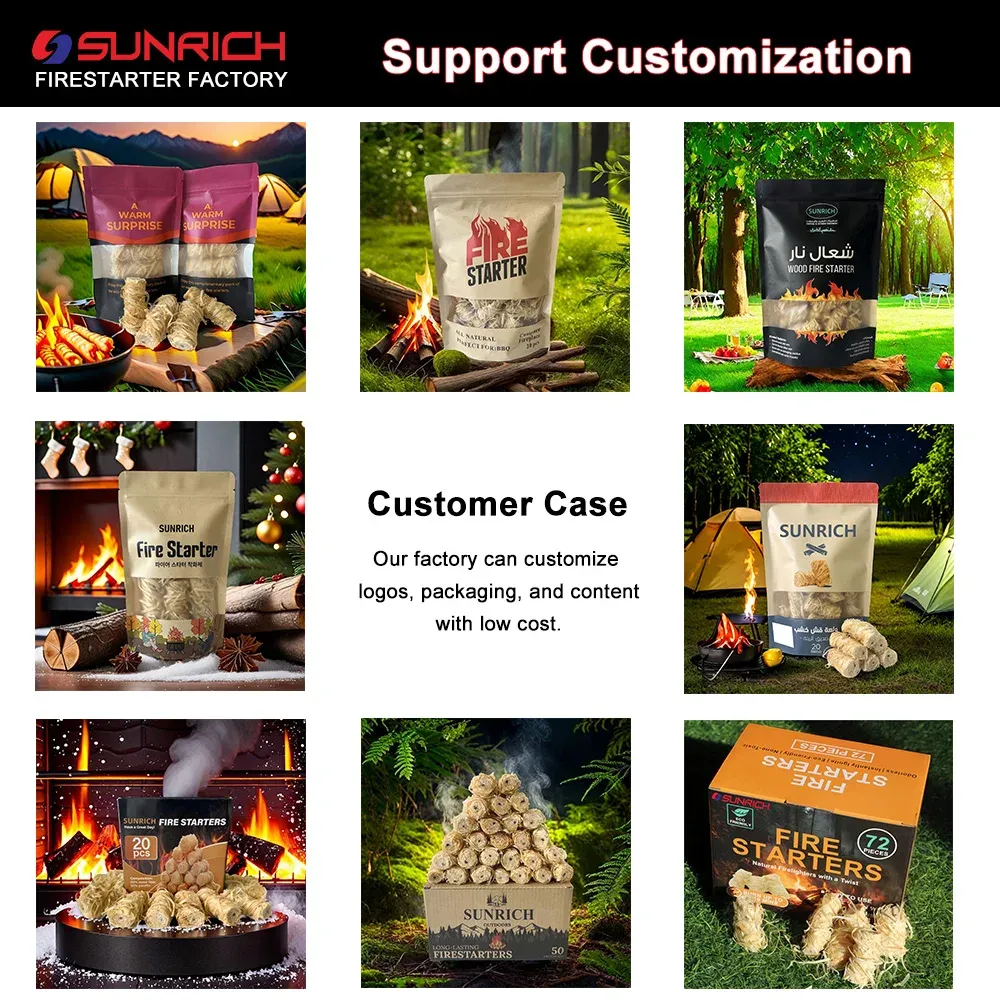 Fire starter sticks for retail packaging