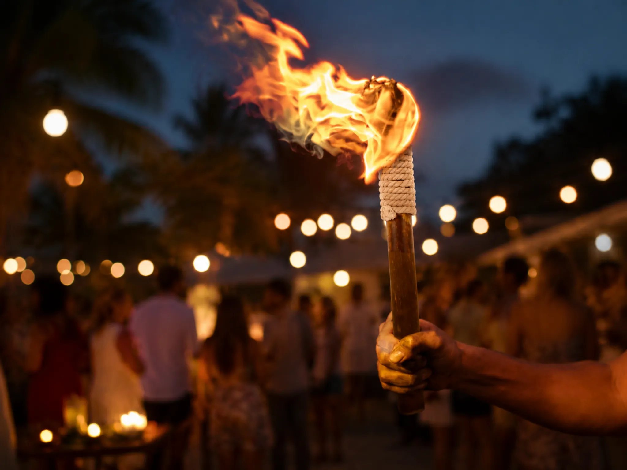 Handheld wax torch for events