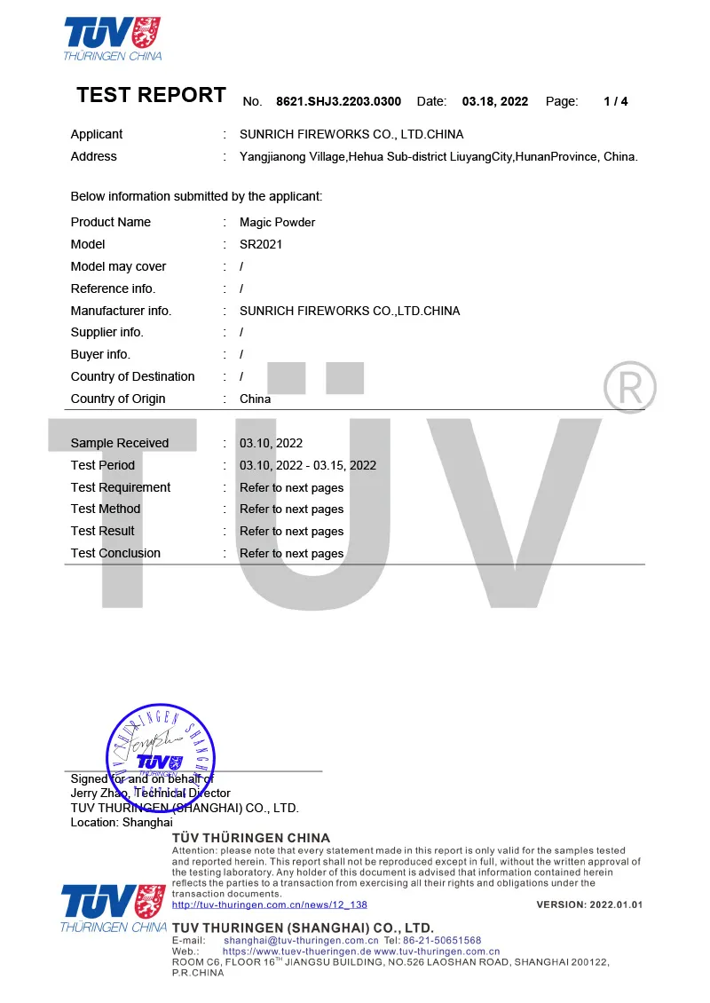 Export guidance support for Sunrich Fire buyers