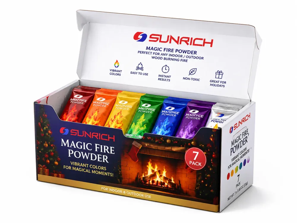 Color box packaging for fireplace accessories