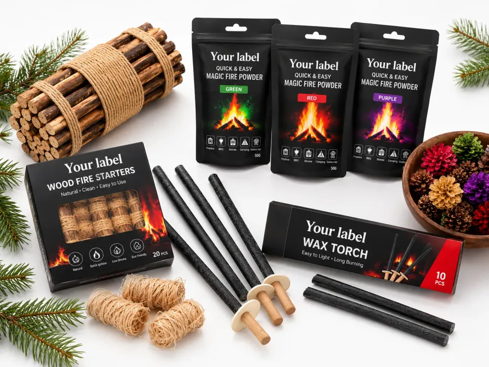 Private label packaging for fireplace accessories