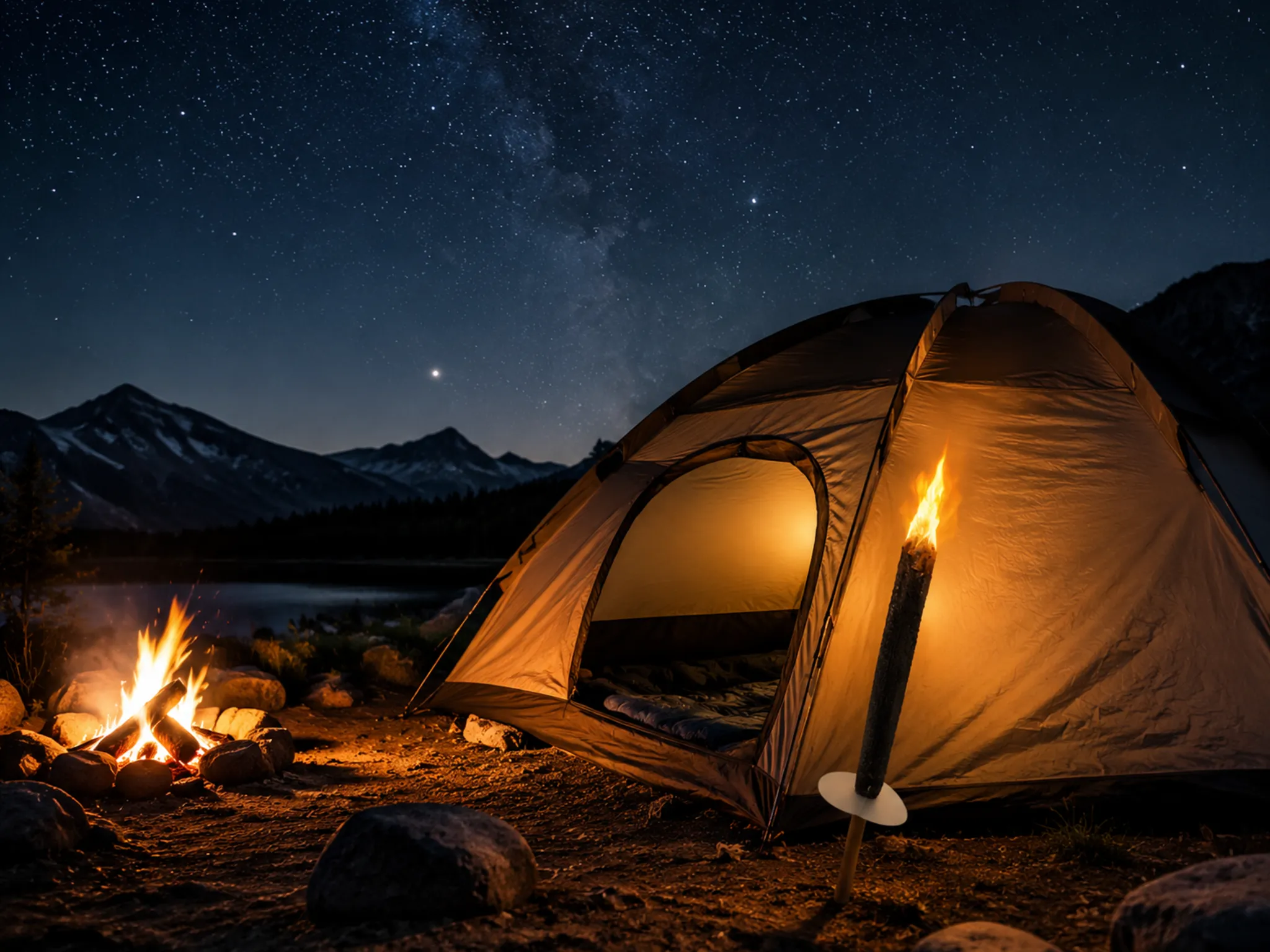 Camping torch for outdoor activities