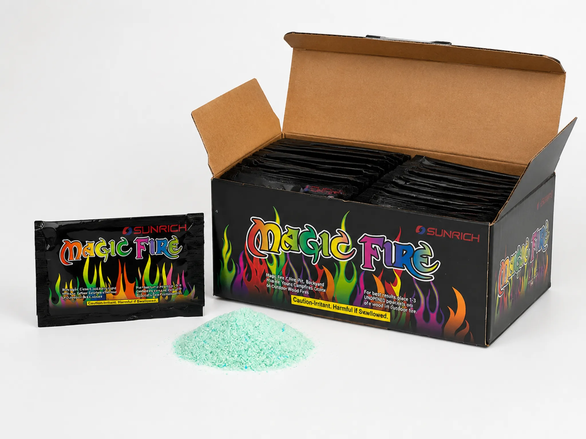 Color box packaging for fire pit accessories