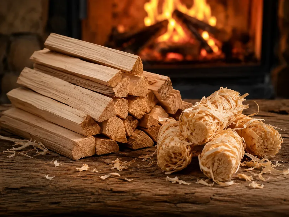 Wood fire starters for fireplace accessories