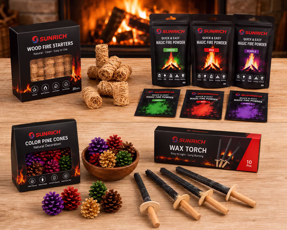 Fireplace accessory product mix and packaging matrix
