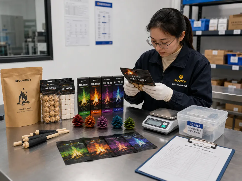 Quality control for Sunrich fire products