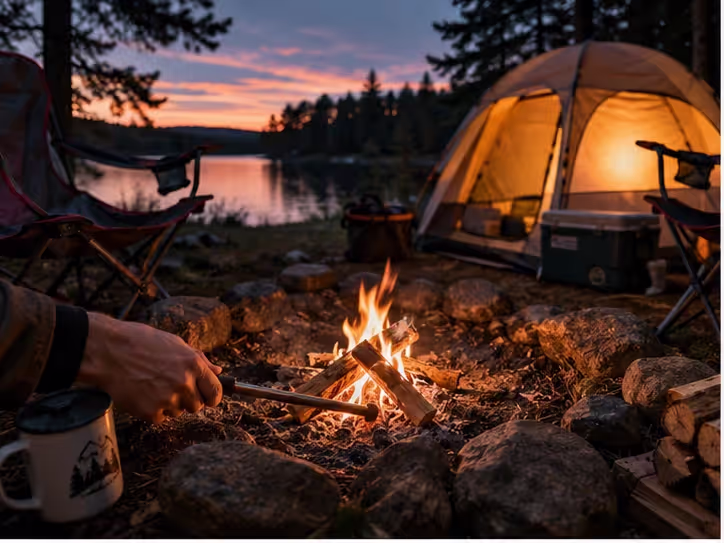Campsite fire starters for campfire accessories