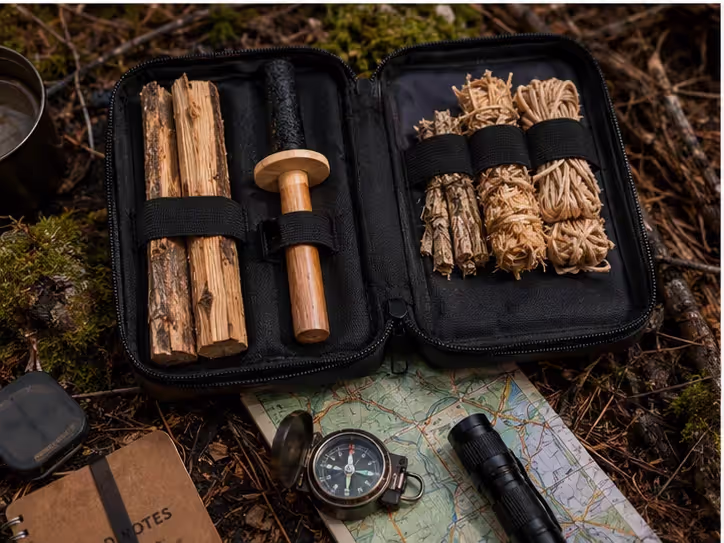 Survival fire starters for camping kits