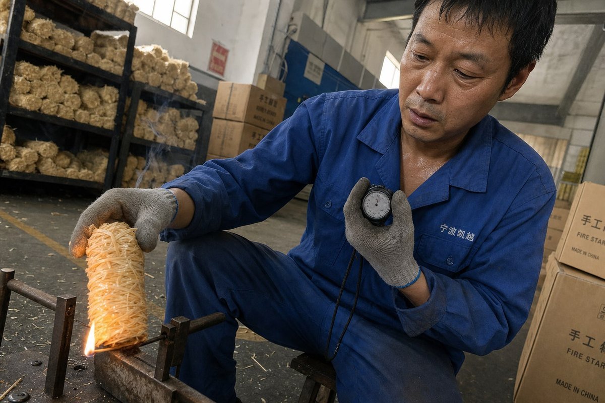 Burn Time Verification Testing burn time and wax coating ratio to meet buyer requirements (ID#3)