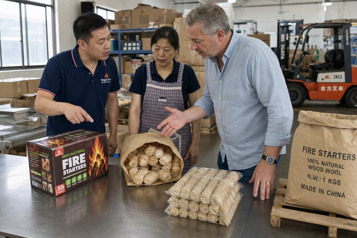 Fire Starter Packaging Options Kraft bags, printed boxes, and bulk packaging options for fire starter orders (ID#3)