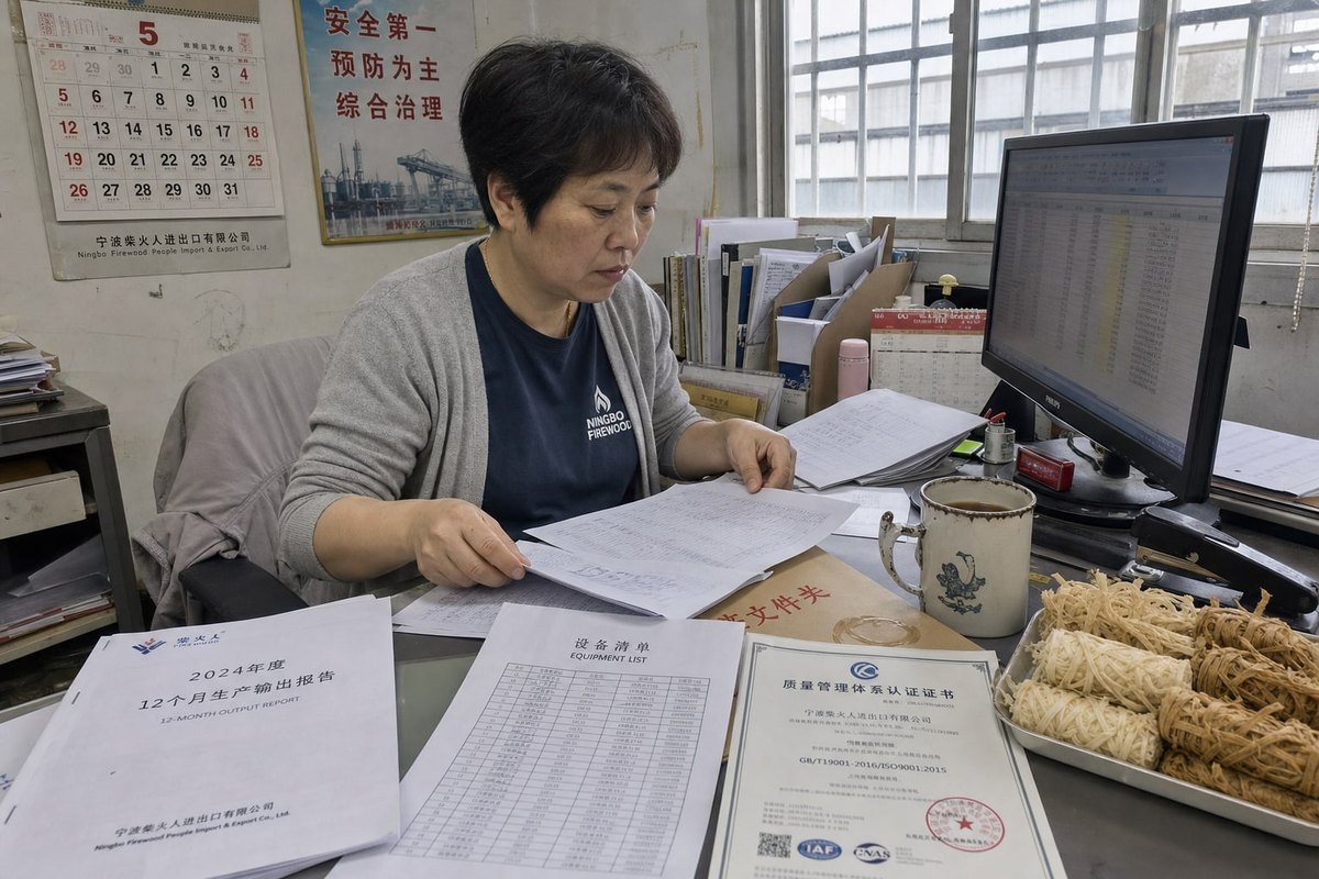 Documents to request confirming a factory's real production capacity and certifications (ID#2)