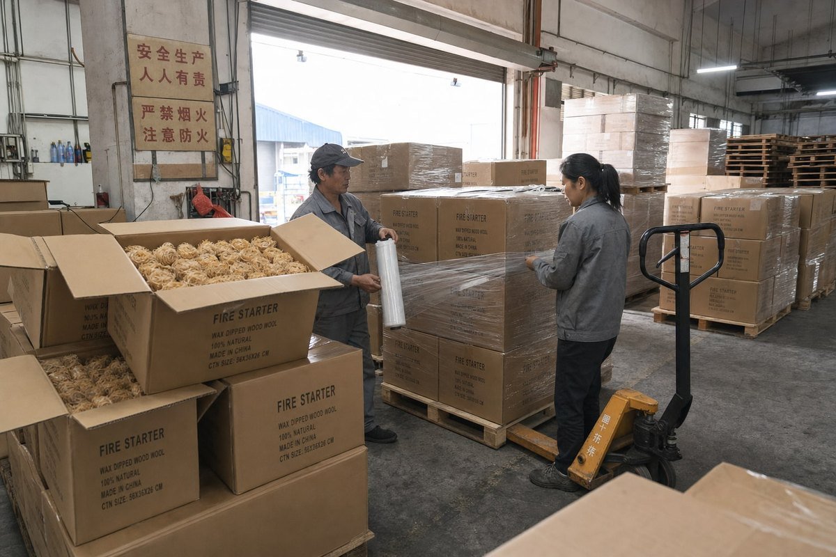 Certified manufacturer MOQ ranges for wood fire starter sourcing by carton or pallet (ID#2)