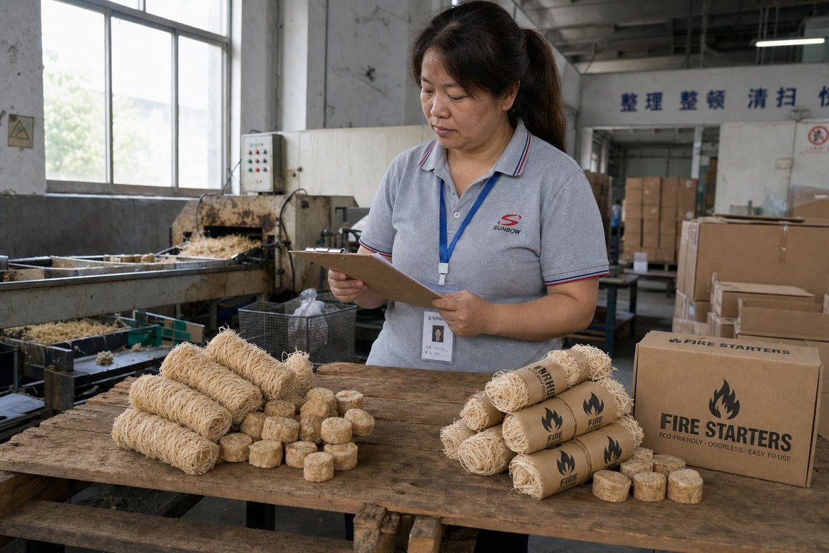 Typical cost range for wood fire starter samples before bulk ordering (ID#2)