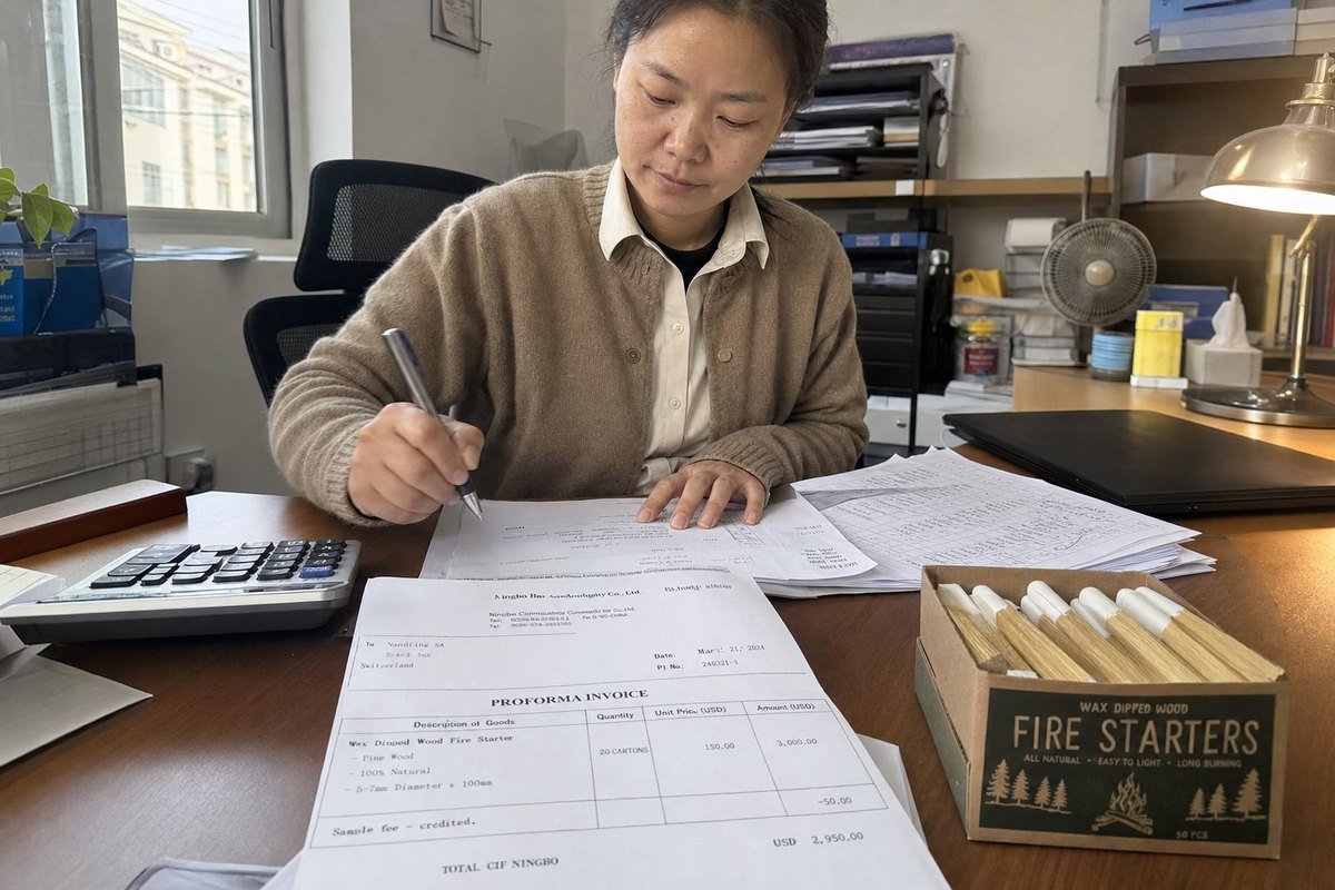 Sample fee refund process after confirming wholesale wood fire starter orders (ID#3)
