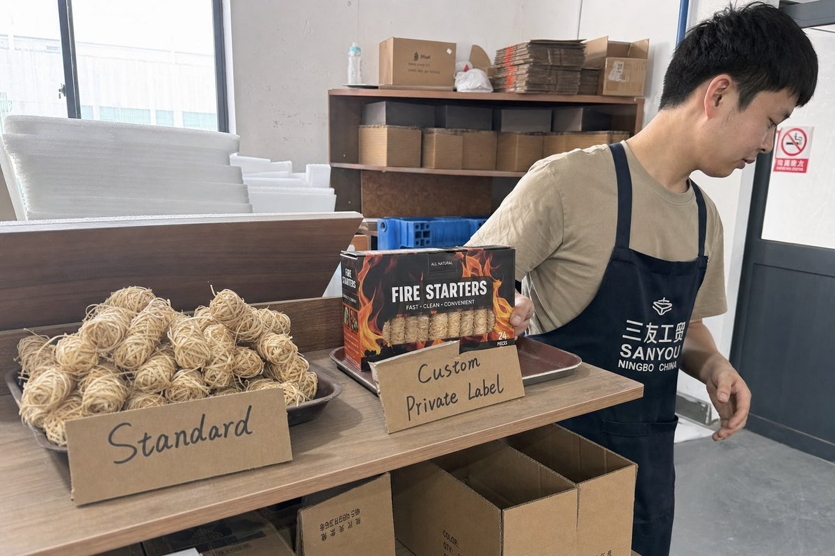 Buyer responsibility for international shipping costs on fire starter samples (ID#4)