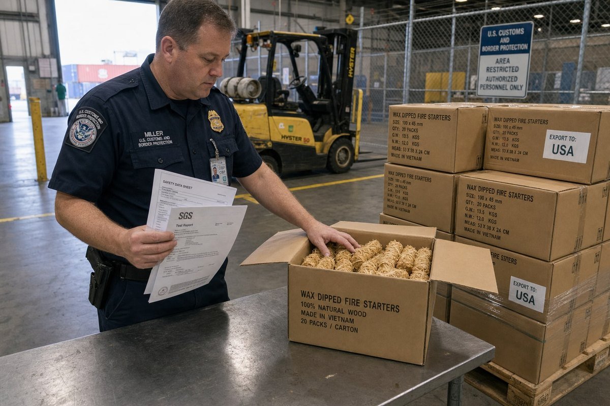 Safe Packaging Standards Packaging standards that protect wood fire starters during long-distance shipping (ID#4)