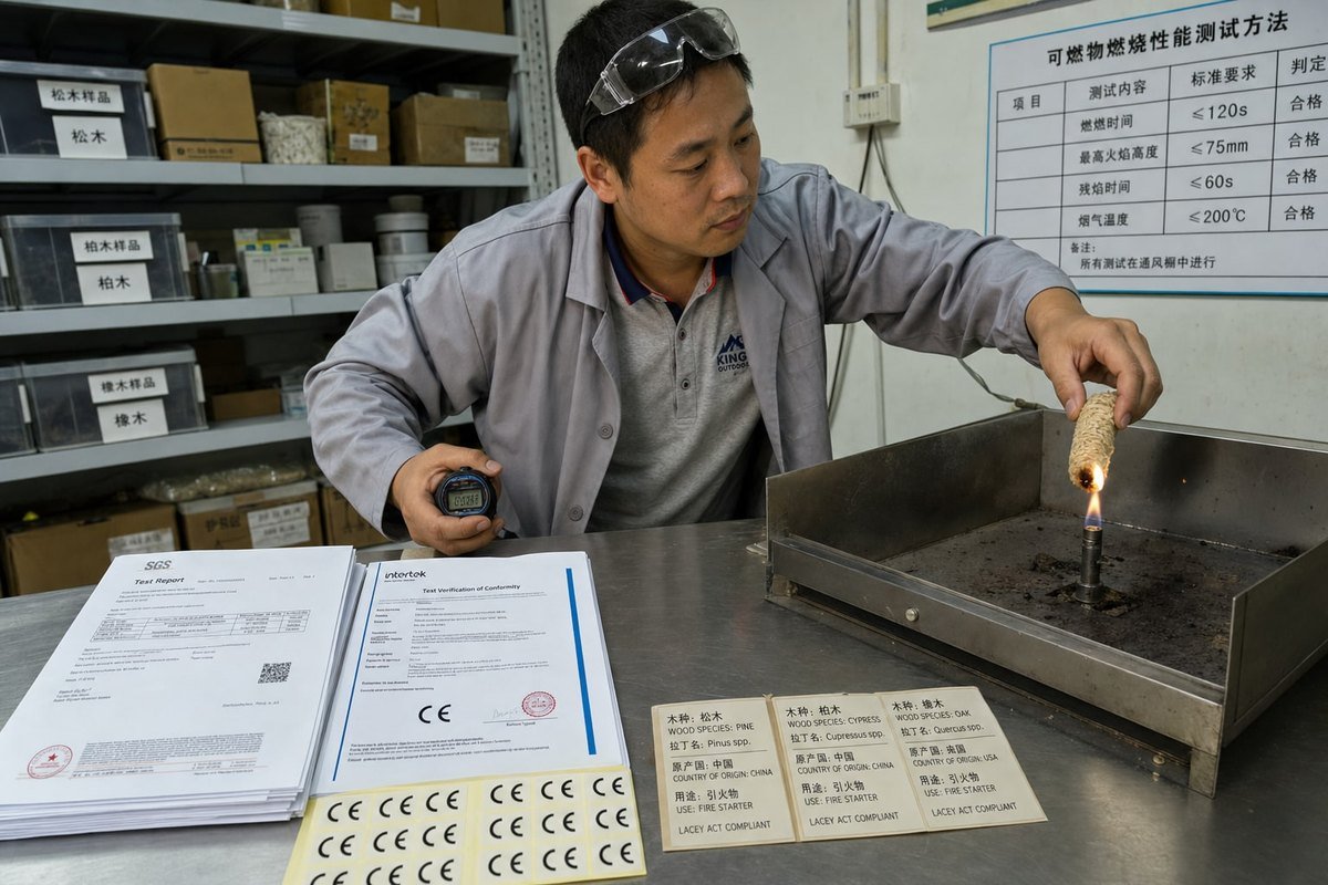 Required Certifications Overview Certifications and test reports needed for wood fire starter customs clearance worldwide (ID#3)