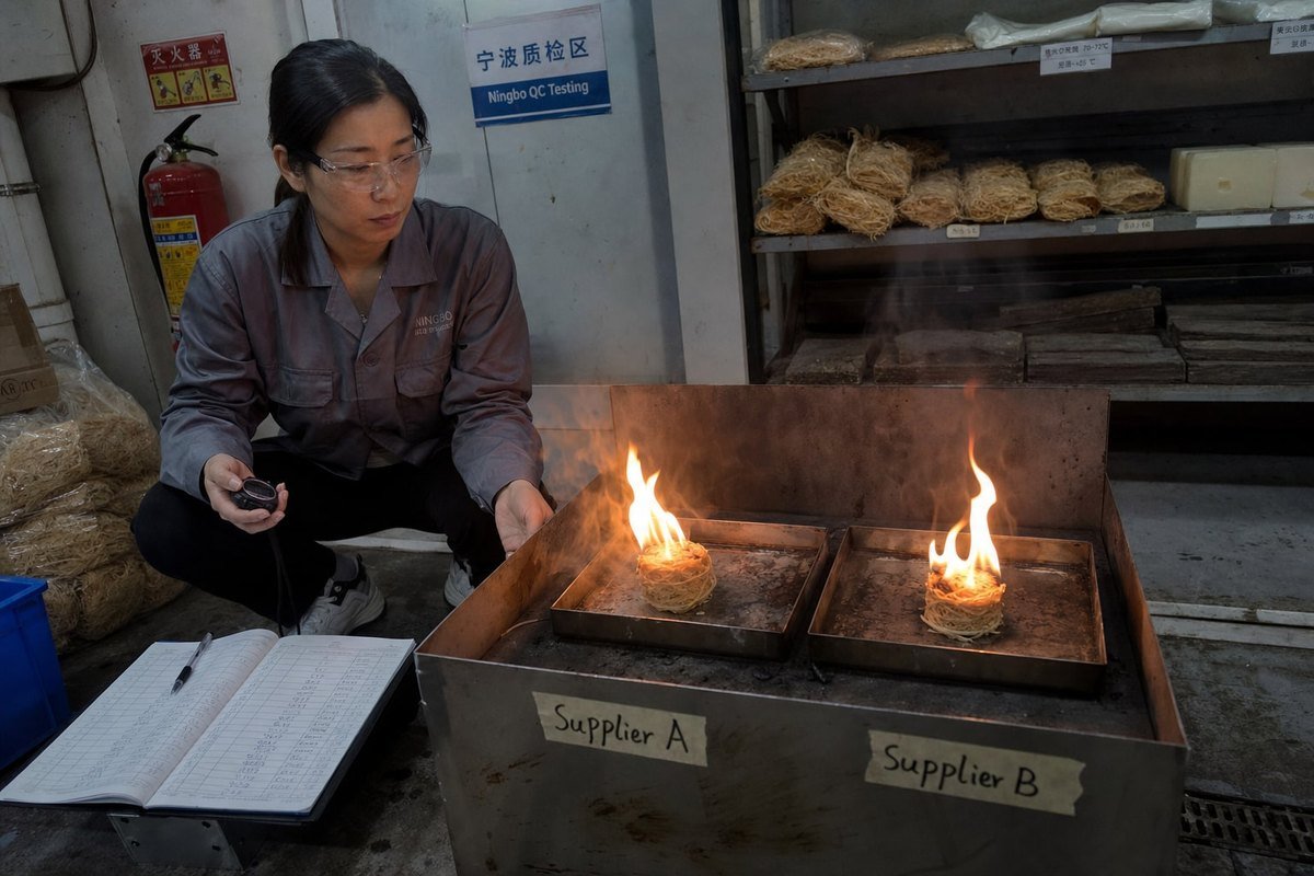 Quality Consistency Comparison Comparing quality consistency between current and new wood fire starter suppliers using benchmarks (ID#3)