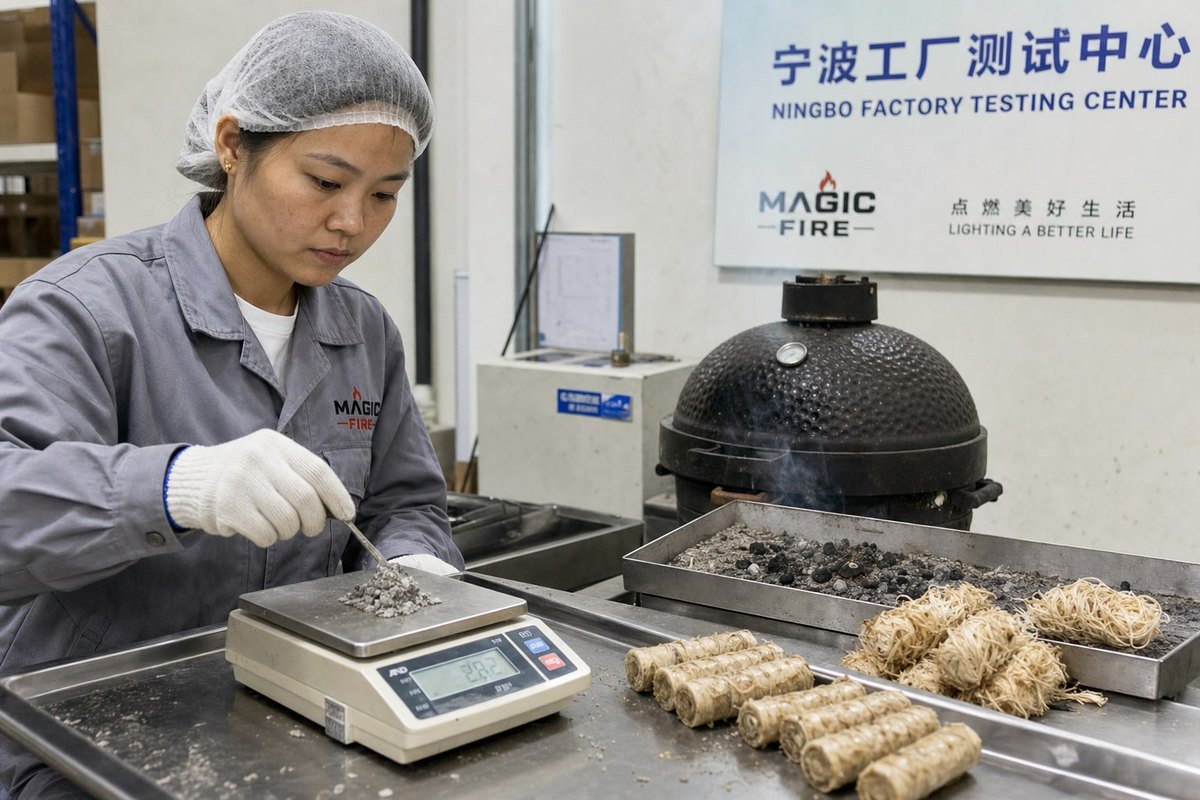 Key certifications like EN 1860-3, SDS, and ISO 9001 for kamado fire starters (ID#4)