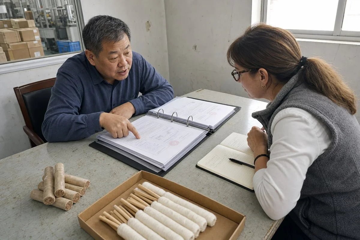 Supplier Safety Certifications Certifications to confirm wood fire starter supplier meets food-contact safety standards (ID#2)