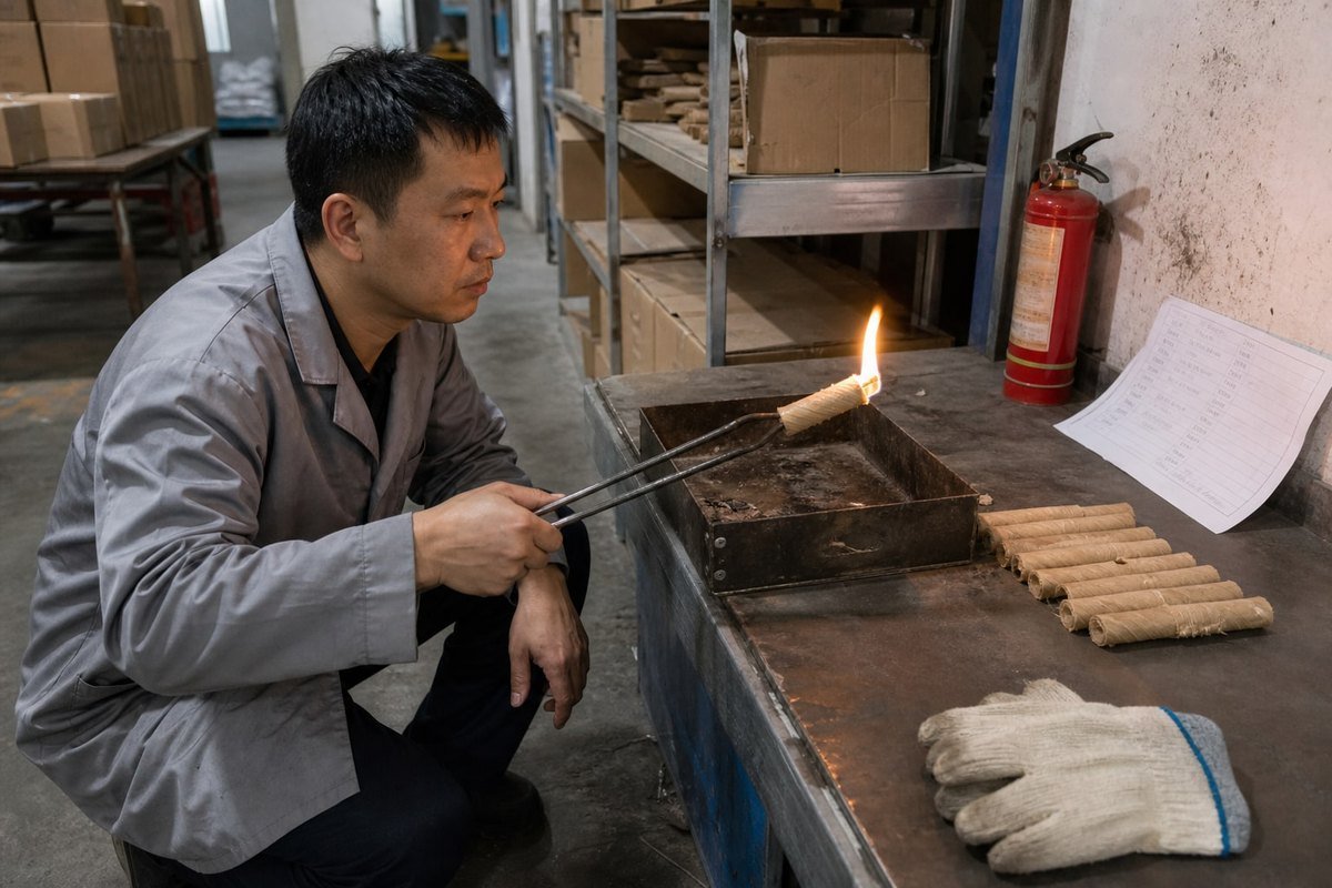 Quality control process ensuring consistency across large wood fire starter bulk orders (ID#5)