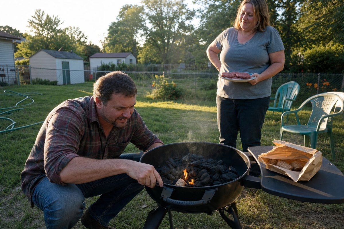 Custom branding options for wood fire starters matching grill launch campaigns (ID#4)