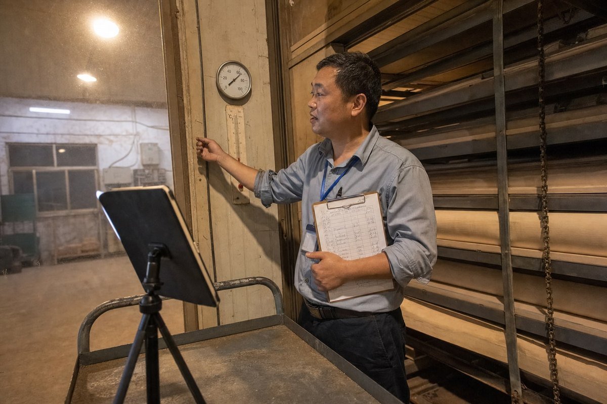 Verify Moisture Control Verifying manufacturer moisture control process through kiln-drying logs and QC reports before bulk orders (ID#3)