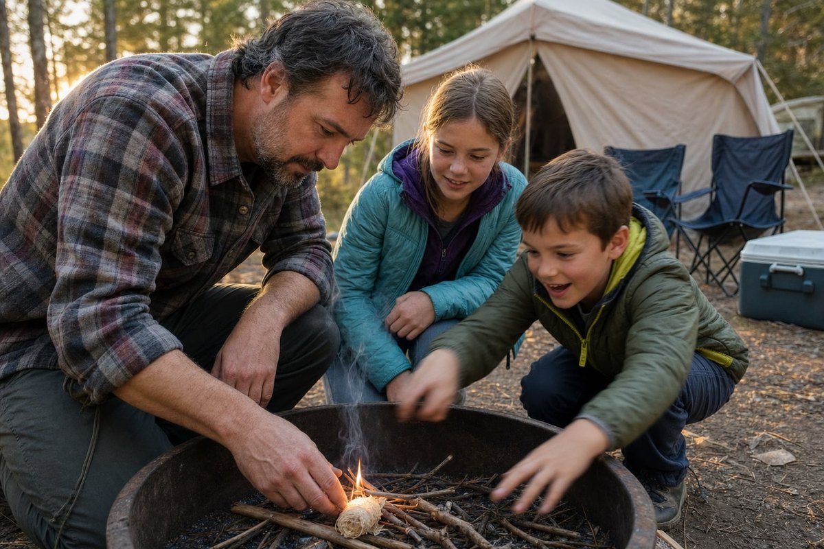 Differentiate Fire Starter Products Eco-friendly branded wood fire starters positioned for premium camping and BBQ markets (ID#4)