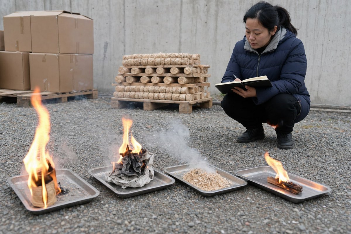 Verifying Heat Value Data Third-party lab testing process for verifying wood fire starter heat value data (ID#4)