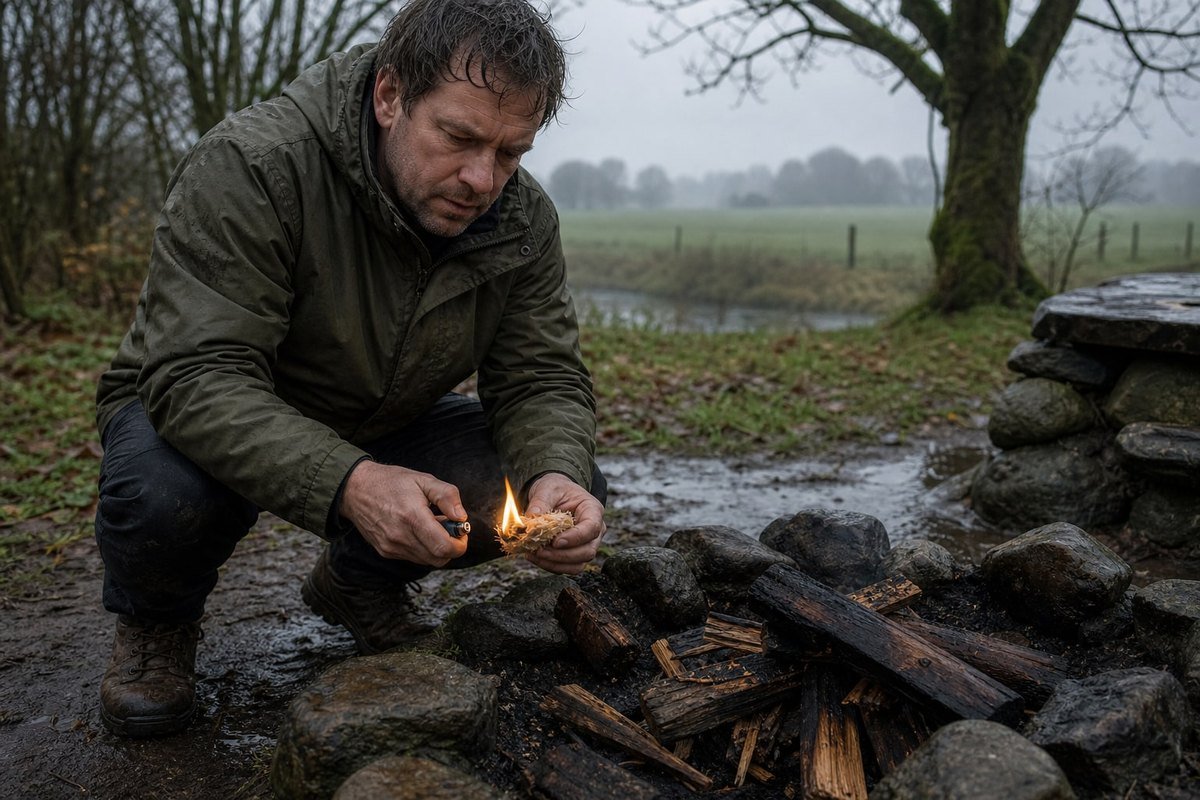Reliable Wet-Weather Ignition Wax-dipped fire starters resist moisture and ignite reliably in damp cold conditions (ID#3)