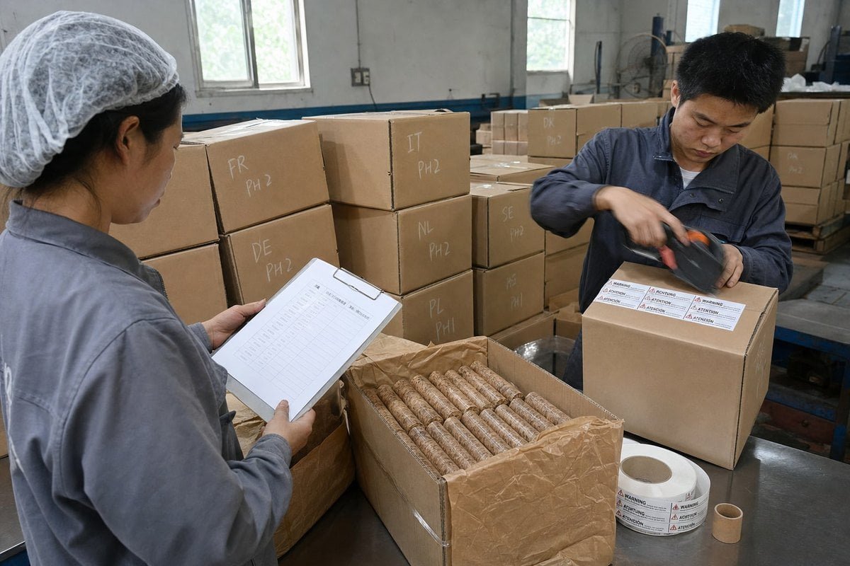 Compliance Labeling Requirements Compliance labeling matrix with certifications and warning labels for phased shipments (ID#2)