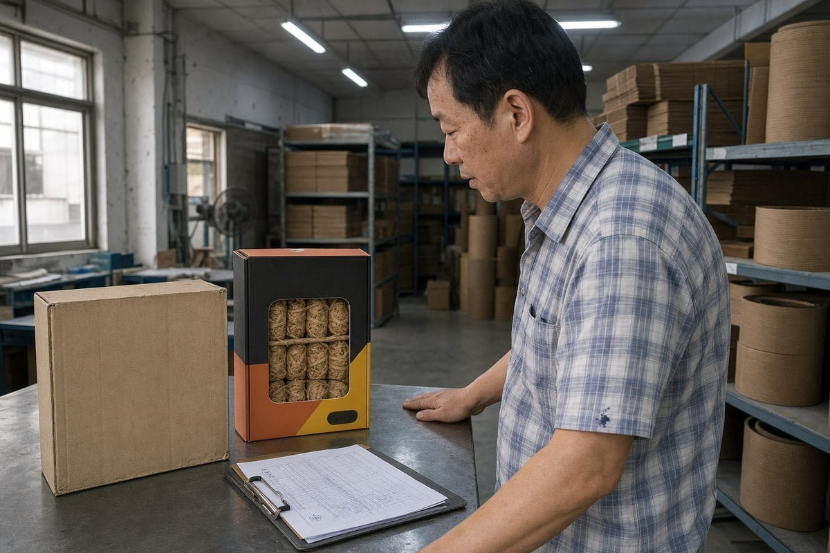 Wood fire starter packaging design optimized for shelf appeal and visibility (ID#1)