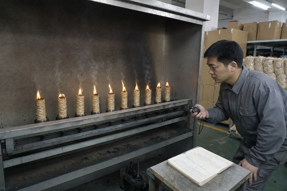 Testing burn time and flame consistency ensures reliable bulk order quality (ID#3)