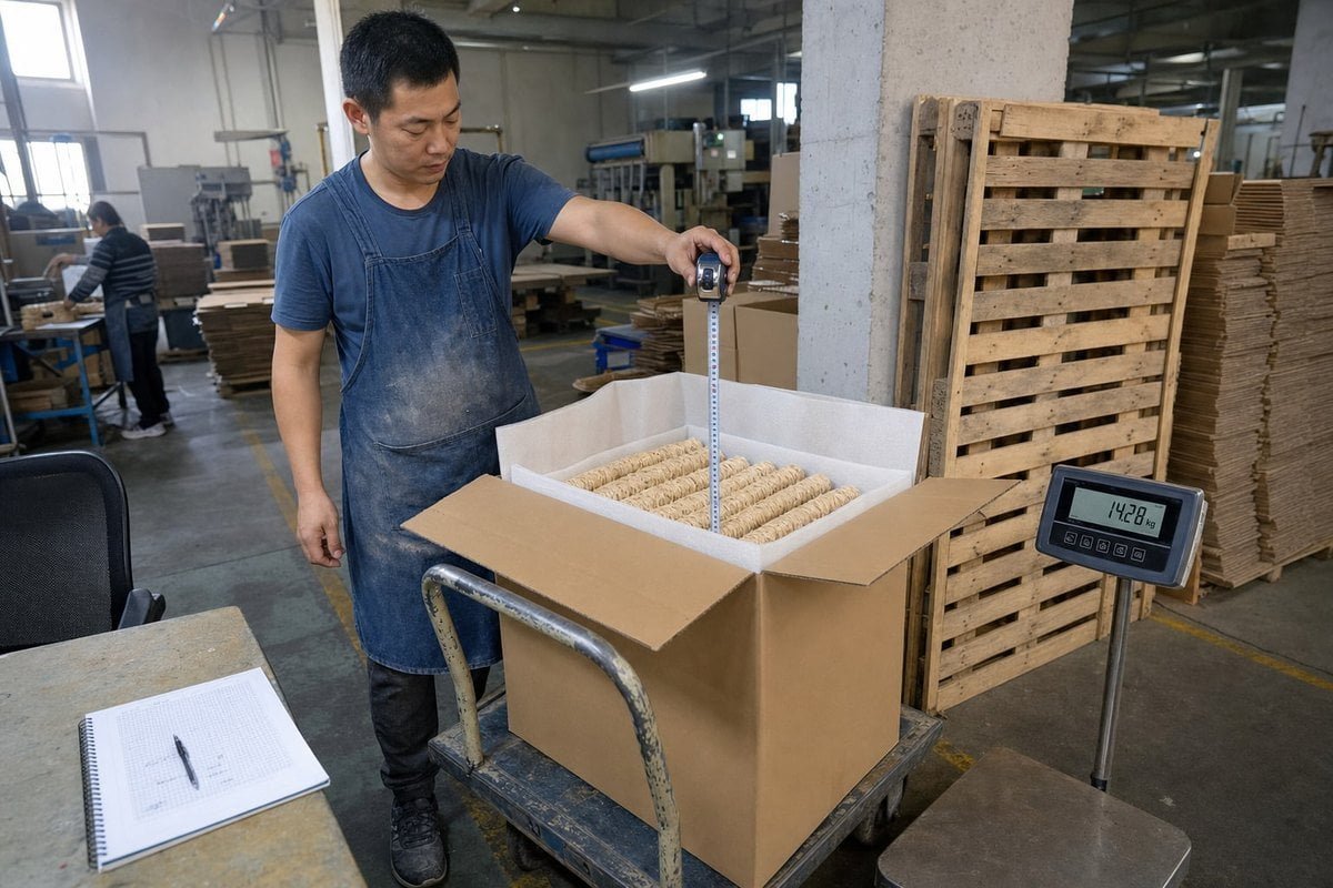 FBA Packaging Requirements Checklist of five FBA packaging requirements for wood fire starters including hazmat and barcode rules (ID#2)