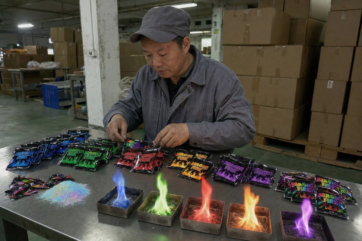 Magic fire powder colors matched to different occasions and moods (ID#1)