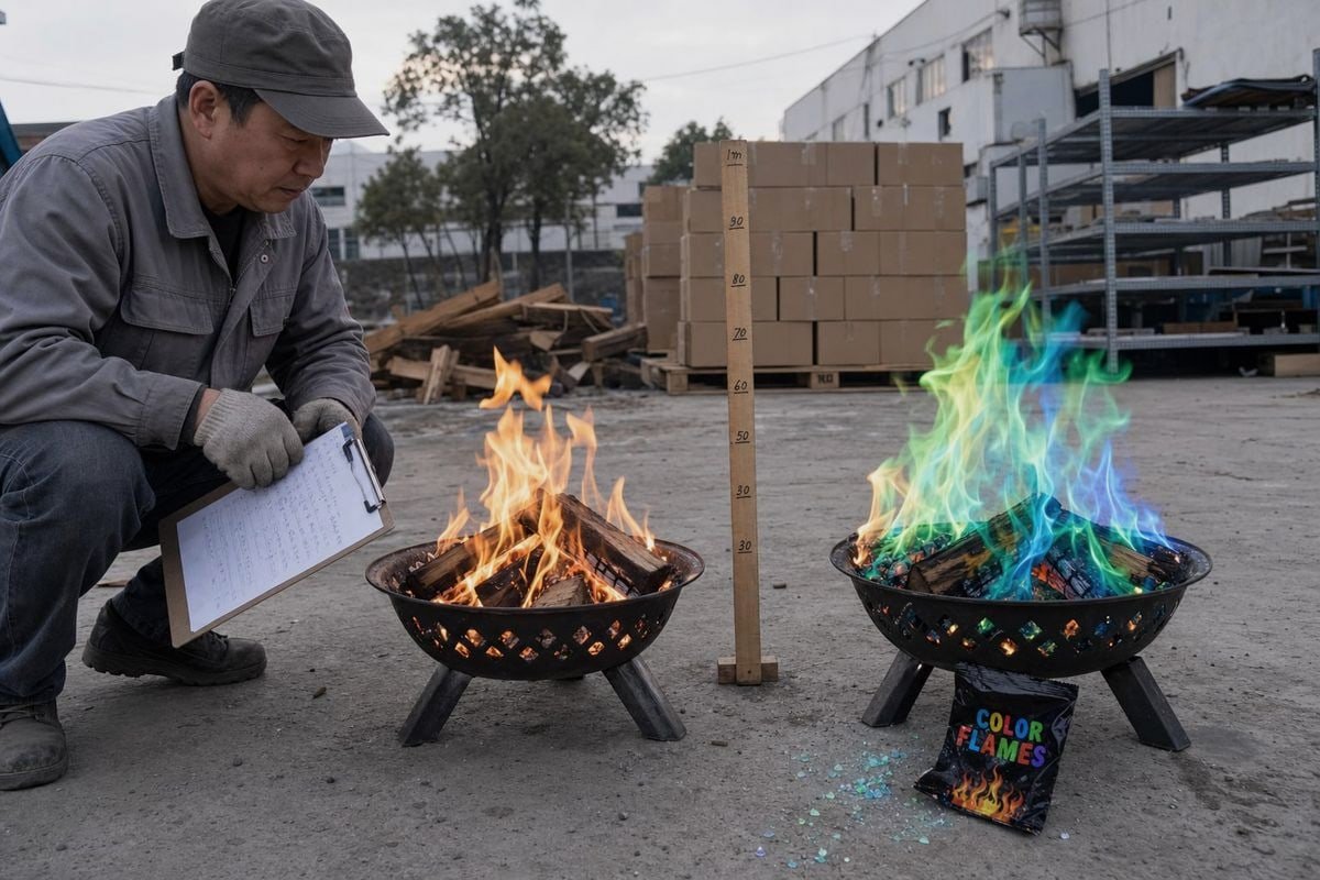 Magic Fire Powder effects on flame height and combustion intensity explained (ID#1)