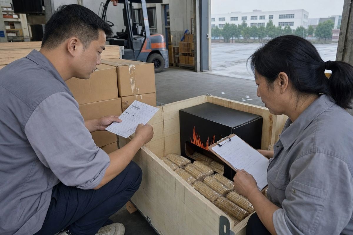 Coordinating trade show samples and display materials with a Chinese supplier (ID#1)