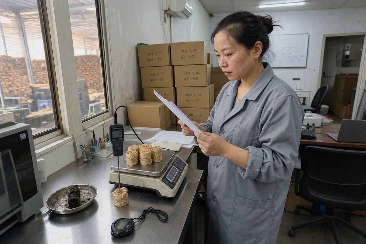 Checklist of ignition time, burn duration, and moisture content in supplier test reports (ID#2)