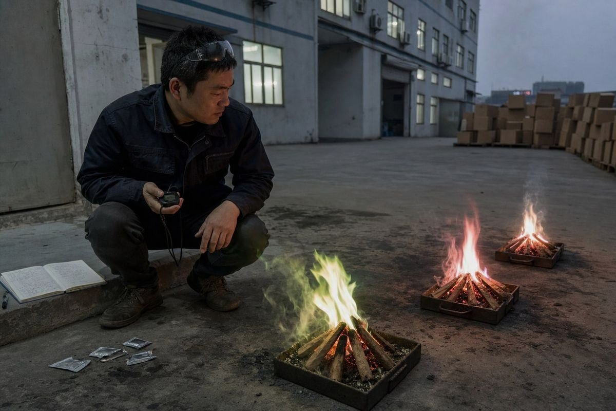 Flame Consistency Testing Testing color-flame consistency before placing a bulk Magic Fire Powder order (ID#3)