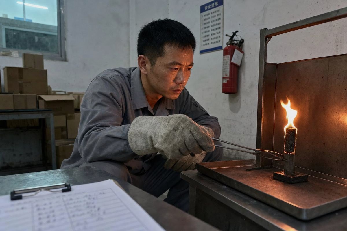 Burn Time Safety Standards Wood fire starters must ignite readily and burn safely without flaring or sparking (ID#3)