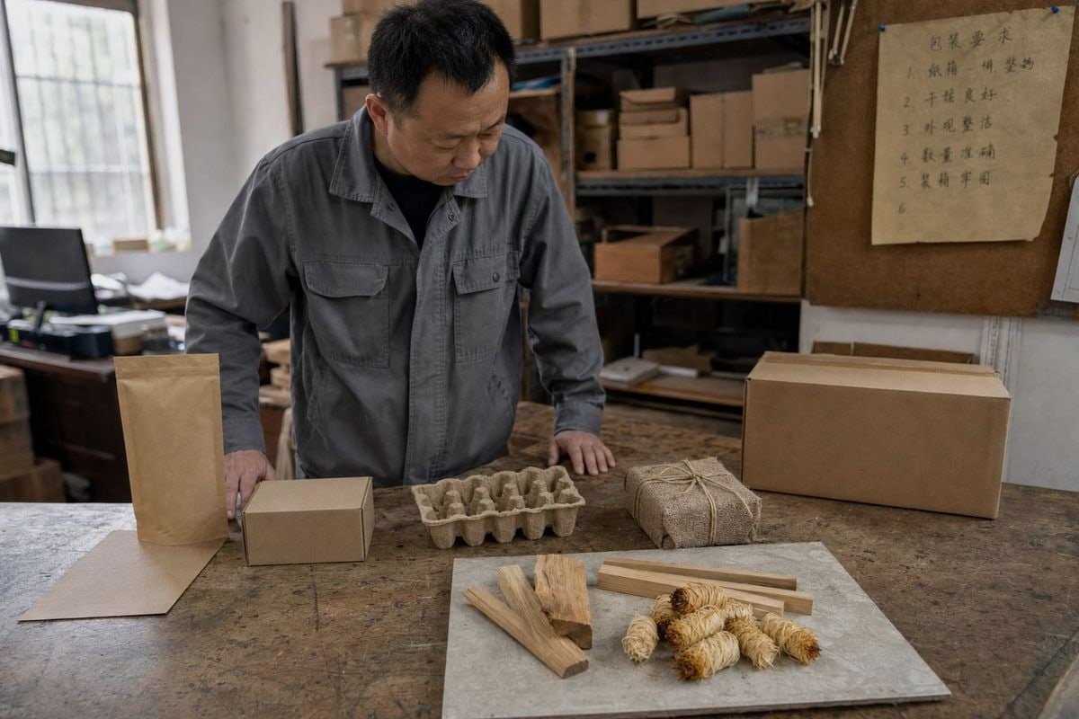 Kraft paper and matte finishes for eco-friendly rustic fire starter packaging (ID#2)