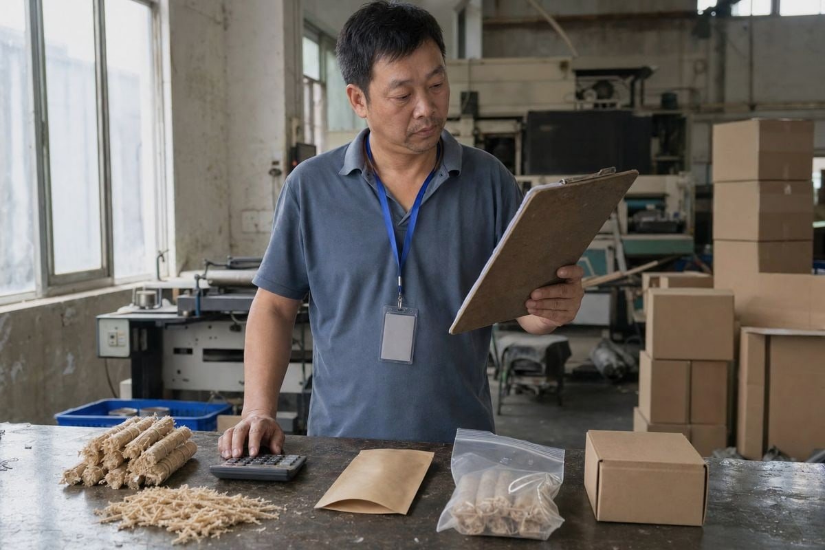 Evaluating private label packaging costs for wood fire starters sourcing (ID#1)