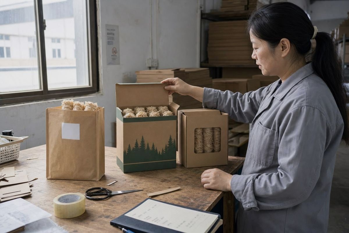 Packaging Tier Options Comparison of budget, mid-tier, and premium packaging options for wood fire starters (ID#2)