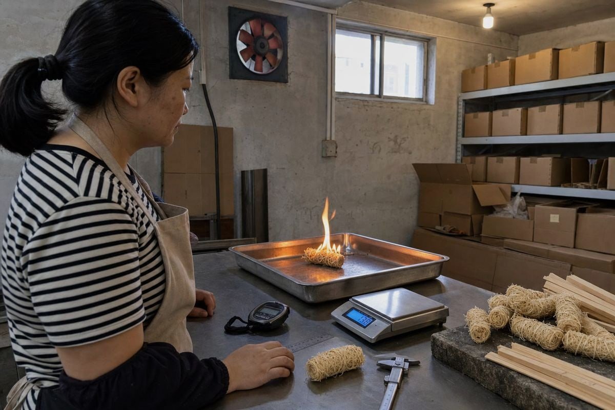 Wood firestarter dimensions and burn time affecting HS classification under 2026 China import rules (ID#2)