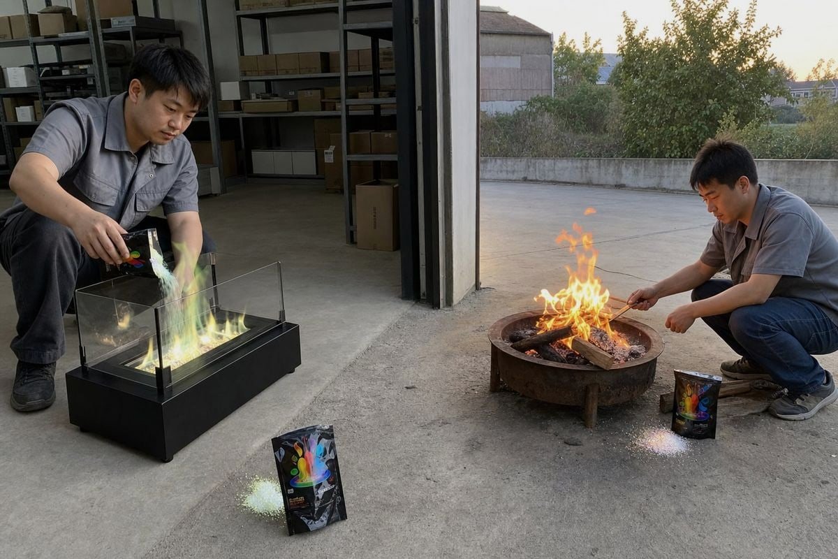 Testing physical flame color samples yourself under real burn conditions before ordering (ID#4)
