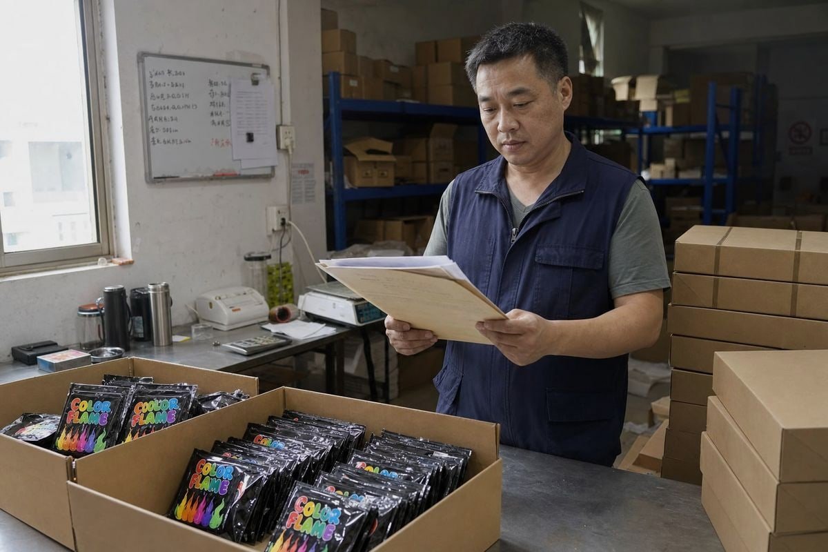 Overview of required documents for importing Magic Fire Powder shipments (ID#1)