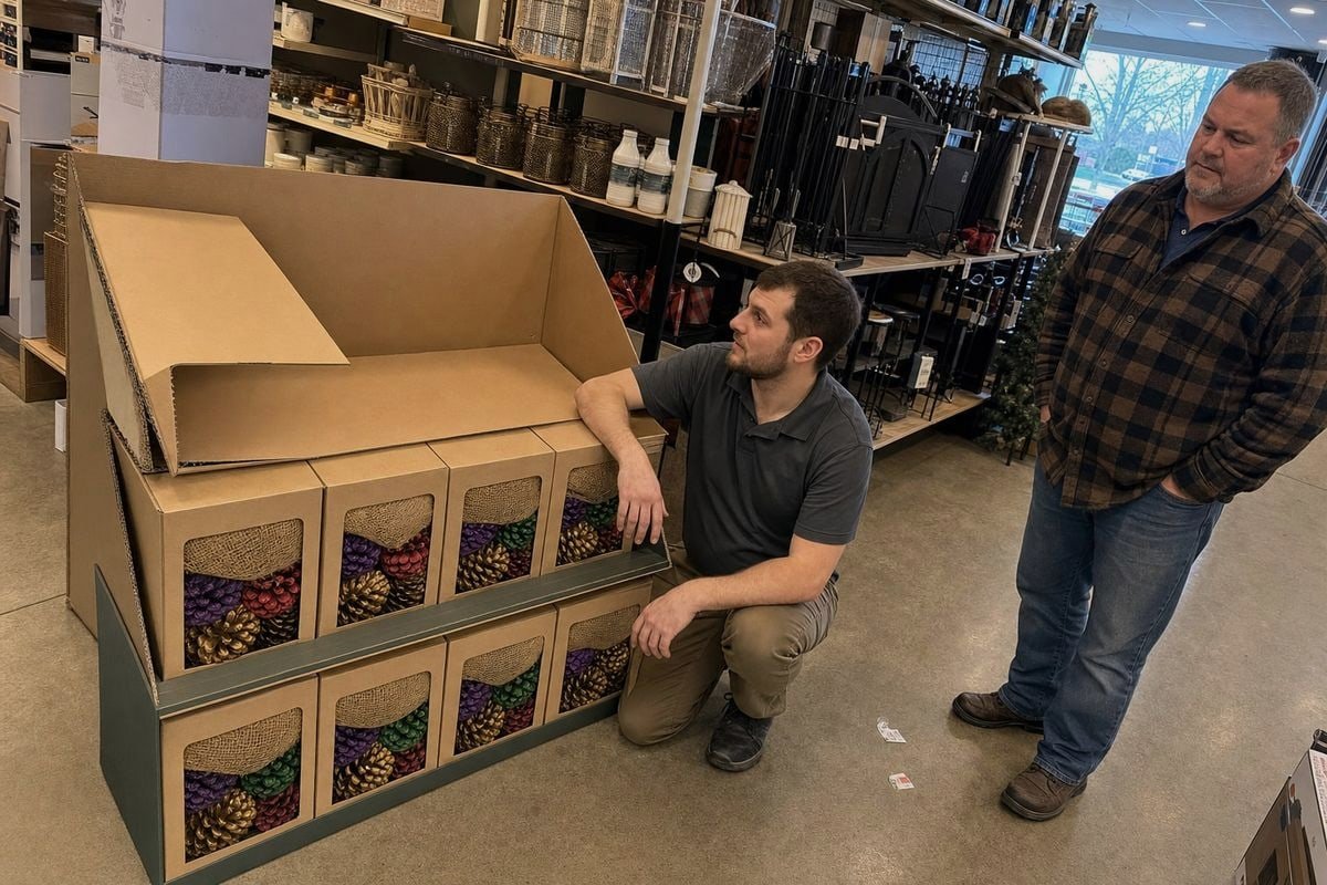 Rigid color boxes provide best protection for pine cones during international shipping (ID#4)