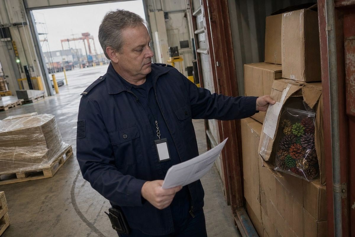 Tariffs and Duty Costs Import duties and tariffs impact on total landed cost for colored pine cones from China (ID#3)